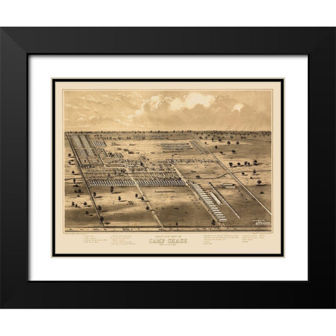 Camp Chase Near Columbus Ohio - Ruger 1860 Black Modern Wood Framed Art Print with Double Matting by Ruger