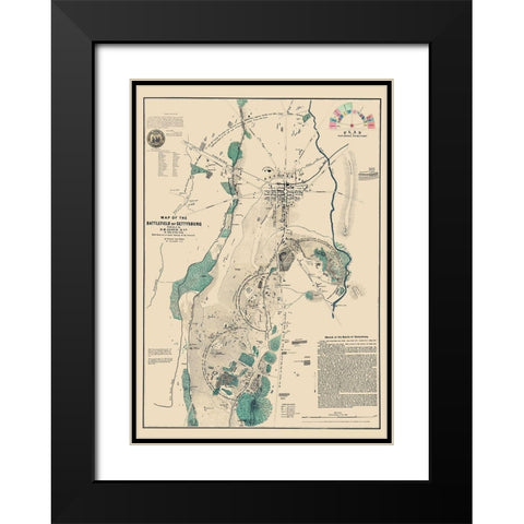 Battlefield of Gettysburg Pennsylvania - Lloyd Black Modern Wood Framed Art Print with Double Matting by Lloyd