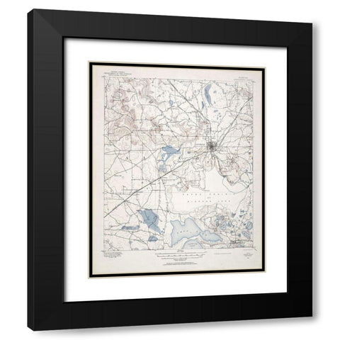 Arredondo Florida Quad - USGS 1890 Black Modern Wood Framed Art Print with Double Matting by USGS
