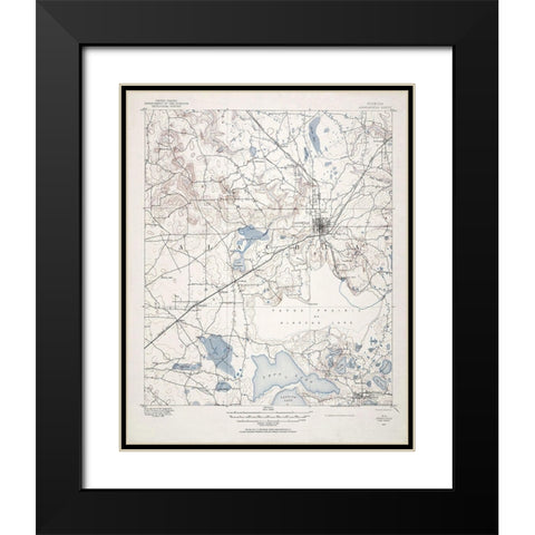 Arredondo Florida Quad - USGS 1890 Black Modern Wood Framed Art Print with Double Matting by USGS