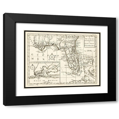 Florida - Gibson 1763 Black Modern Wood Framed Art Print with Double Matting by Gibson