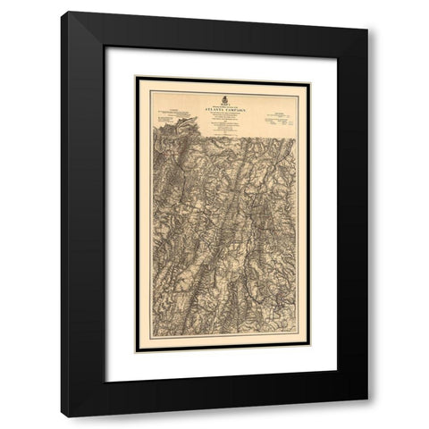 Atlanta Georgia Campaign - Ruger 1875 Black Modern Wood Framed Art Print with Double Matting by Ruger