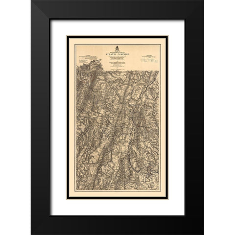 Atlanta Georgia Campaign - Ruger 1875 Black Modern Wood Framed Art Print with Double Matting by Ruger