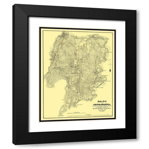 Chickamauga Georgia Battlefield - Boyd 1864 Black Modern Wood Framed Art Print with Double Matting by Boyd