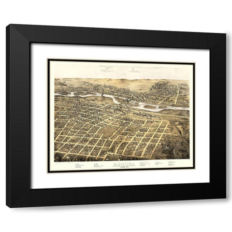 Aurora Illinois - Ruger 1867 Black Modern Wood Framed Art Print with Double Matting by Ruger