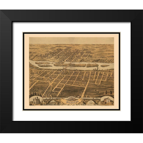 Batavia Illinois - Ruger 1869 Black Modern Wood Framed Art Print with Double Matting by Ruger