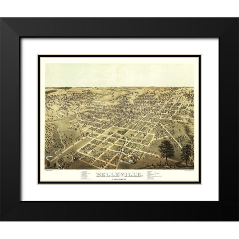 Belleville Illinois - Ruger 1867 Black Modern Wood Framed Art Print with Double Matting by Ruger