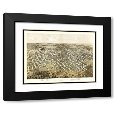Bloomington Illinois - Ruger 1867 Black Modern Wood Framed Art Print with Double Matting by Ruger