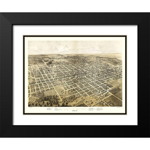 Bloomington Illinois - Ruger 1867 Black Modern Wood Framed Art Print with Double Matting by Ruger