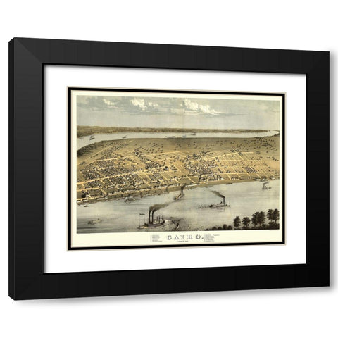 Cairo Illinois - Ruger 1867 Black Modern Wood Framed Art Print with Double Matting by Ruger