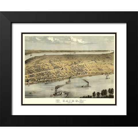 Cairo Illinois - Ruger 1867 Black Modern Wood Framed Art Print with Double Matting by Ruger