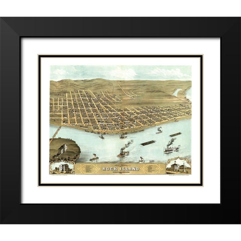 Rock Island Illinois - Ruger 1869 Black Modern Wood Framed Art Print with Double Matting by Ruger