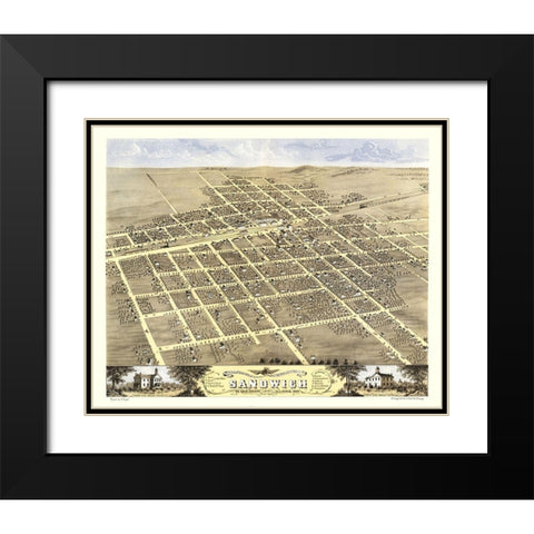 Sandwich Illinois - Ruger 1869 Black Modern Wood Framed Art Print with Double Matting by Ruger