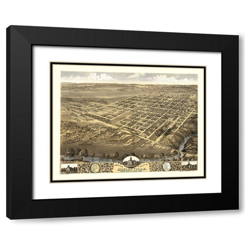Shelbyville Illinois - Ruger 1869 Black Modern Wood Framed Art Print with Double Matting by Ruger