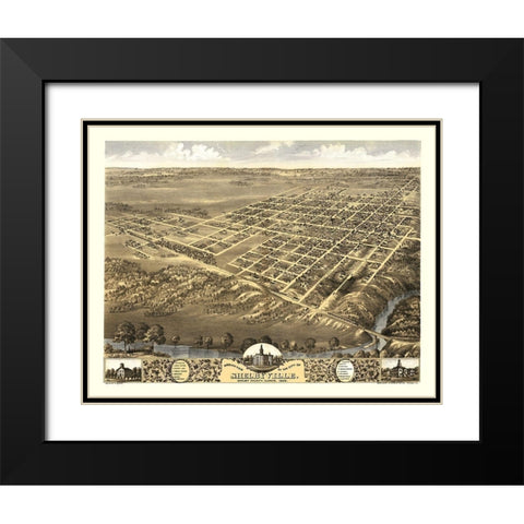 Shelbyville Illinois - Ruger 1869 Black Modern Wood Framed Art Print with Double Matting by Ruger