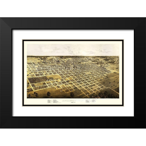 Springfield Illinois - Ruger 1867 Black Modern Wood Framed Art Print with Double Matting by Ruger