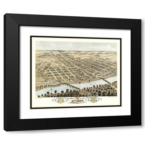 Attica Indiana - Ruger 1869 Black Modern Wood Framed Art Print with Double Matting by Ruger