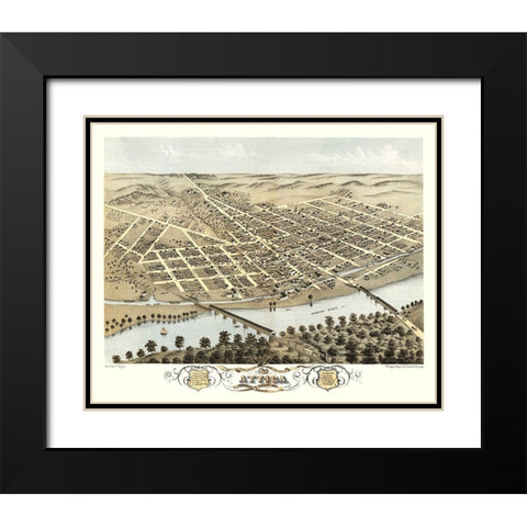 Attica Indiana - Ruger 1869 Black Modern Wood Framed Art Print with Double Matting by Ruger