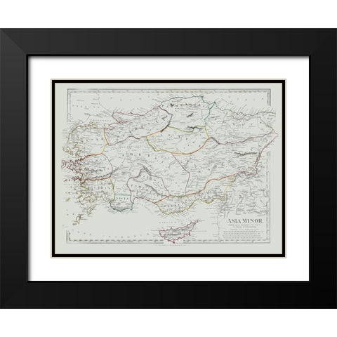 Asia Minor - Baldwin 1830 Black Modern Wood Framed Art Print with Double Matting by Baldwin