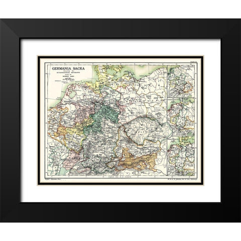 Religion Germany - Poole 1902 Black Modern Wood Framed Art Print with Double Matting by Poole
