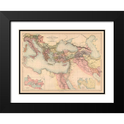 Ancient Egypt Carthage Persepolis Iran Black Modern Wood Framed Art Print with Double Matting by Black