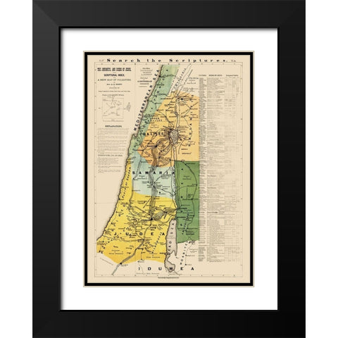 Palestine Israel - Strobridge 1881 Black Modern Wood Framed Art Print with Double Matting by Strobridge