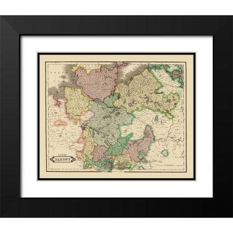 Lower Saxony Germany - Hamilton 1831 Black Modern Wood Framed Art Print with Double Matting by Hamilton