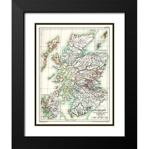 Religion Scotland - Poole 1902 Black Modern Wood Framed Art Print with Double Matting by Poole