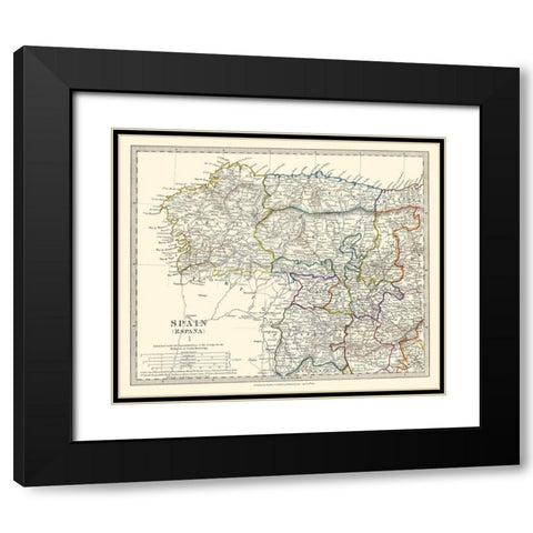 Spain 1 - Baldwin 1831 Black Modern Wood Framed Art Print with Double Matting by Baldwin