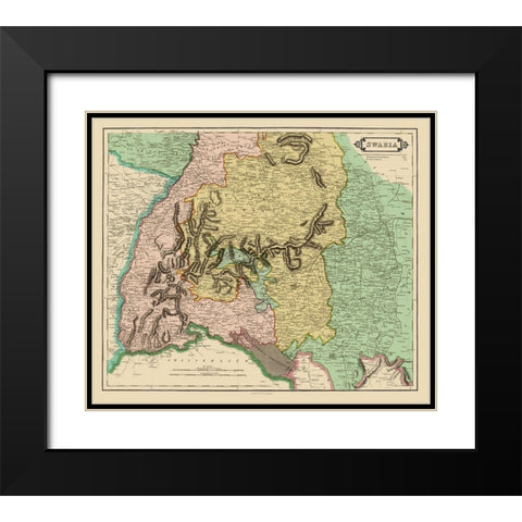 Swabia Region Germany - Hamilton 1831 Black Modern Wood Framed Art Print with Double Matting by Hamilton