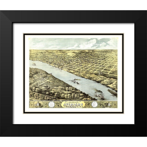 Atchison Kansas - Ruger 1869 Black Modern Wood Framed Art Print with Double Matting by Ruger