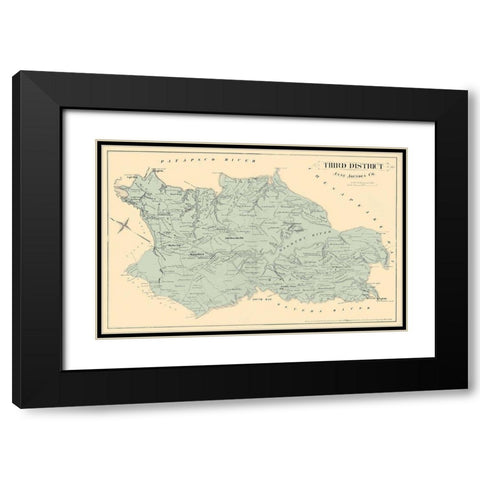 Anne Arundel Third District Maryland Black Modern Wood Framed Art Print with Double Matting by Hopkins