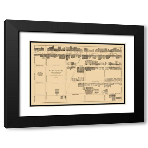 Baltimore Maryland - Lloyd 1891 Black Modern Wood Framed Art Print with Double Matting by Lloyd