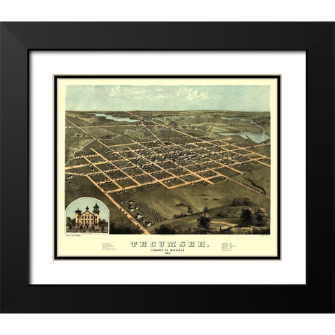Tecumseh Michigan - Ruger 1868 Black Modern Wood Framed Art Print with Double Matting by Ruger