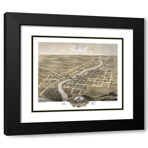 Anoka Minnesota - Ruger 1869 Black Modern Wood Framed Art Print with Double Matting by Ruger