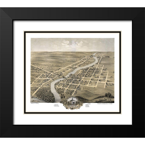 Anoka Minnesota - Ruger 1869 Black Modern Wood Framed Art Print with Double Matting by Ruger