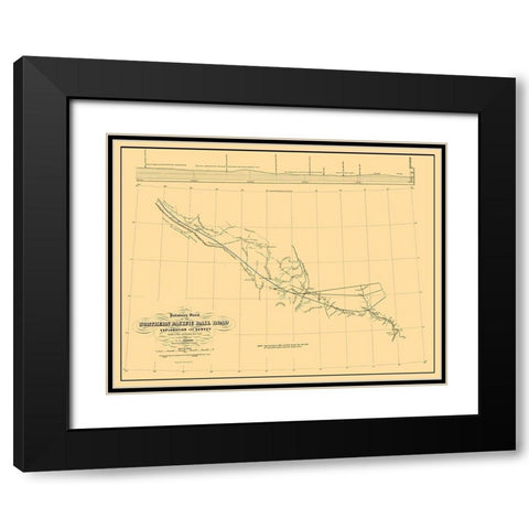 Northern Pacific Railroad Preliminary Survey 1 Black Modern Wood Framed Art Print with Double Matting by Wagner