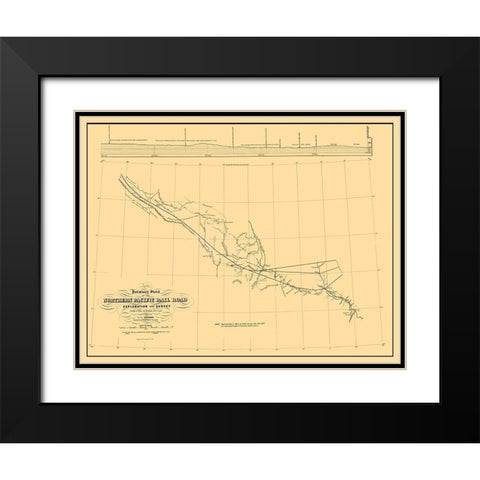 Northern Pacific Railroad Preliminary Survey 1 Black Modern Wood Framed Art Print with Double Matting by Wagner