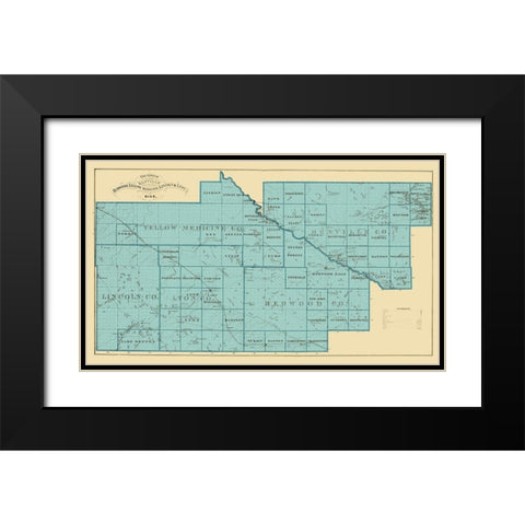 Redwood Yellow Medicine Lincoln Lyon Minnesota Black Modern Wood Framed Art Print with Double Matting by Andreas