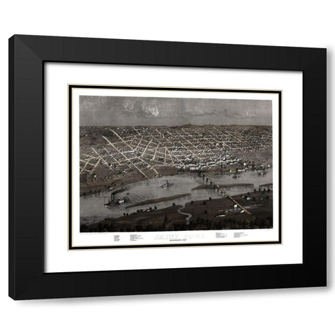Saint Paul Minnesota - Ruger 1867 Black Modern Wood Framed Art Print with Double Matting by Ruger