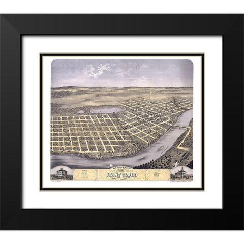 Saint Cloud Minnesota - Ruger 1869 Black Modern Wood Framed Art Print with Double Matting by Ruger