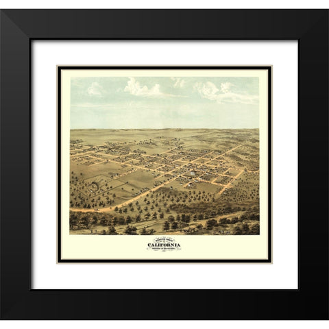 California Missouri - Ruger 1869 Black Modern Wood Framed Art Print with Double Matting by Ruger