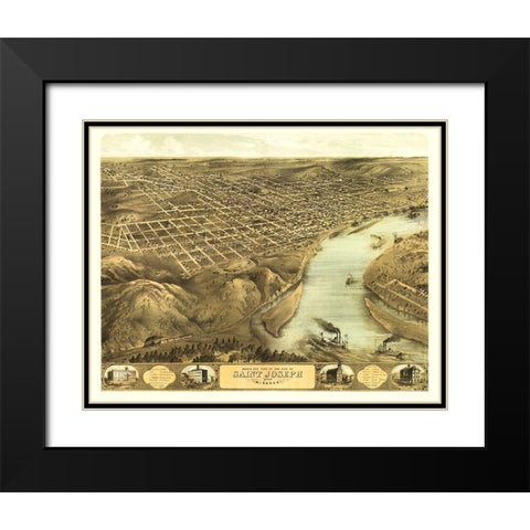 Saint Joseph Missouri - Ruger 1868 Black Modern Wood Framed Art Print with Double Matting by Ruger
