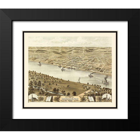 Washington Missouri - Ruger 1869 Black Modern Wood Framed Art Print with Double Matting by Ruger