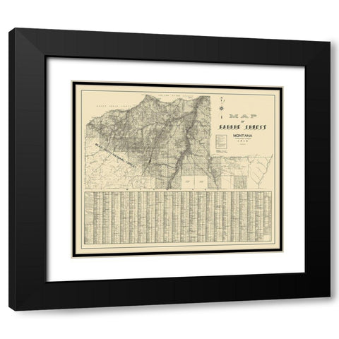 Carbon Montana Landowner - Gibson 1912 Black Modern Wood Framed Art Print with Double Matting by Gibson