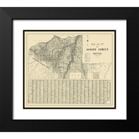 Carbon Montana Landowner - Gibson 1912 Black Modern Wood Framed Art Print with Double Matting by Gibson