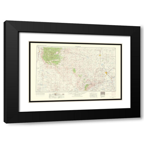 Carlsbad New Mexico Quad - USGS 1963 Black Modern Wood Framed Art Print with Double Matting by USGS