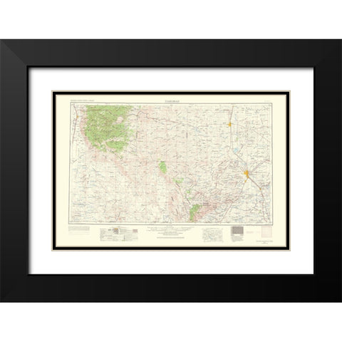 Carlsbad New Mexico Quad - USGS 1963 Black Modern Wood Framed Art Print with Double Matting by USGS