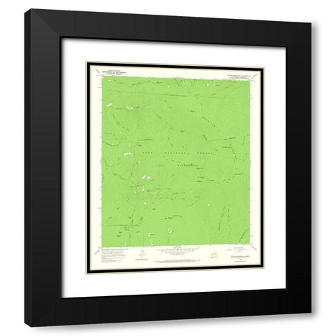 Grouse Mountain New Mexico Quad - USGS 1965 Black Modern Wood Framed Art Print with Double Matting by USGS