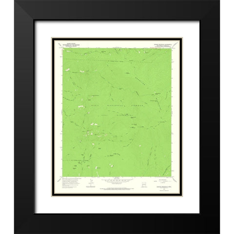 Grouse Mountain New Mexico Quad - USGS 1965 Black Modern Wood Framed Art Print with Double Matting by USGS